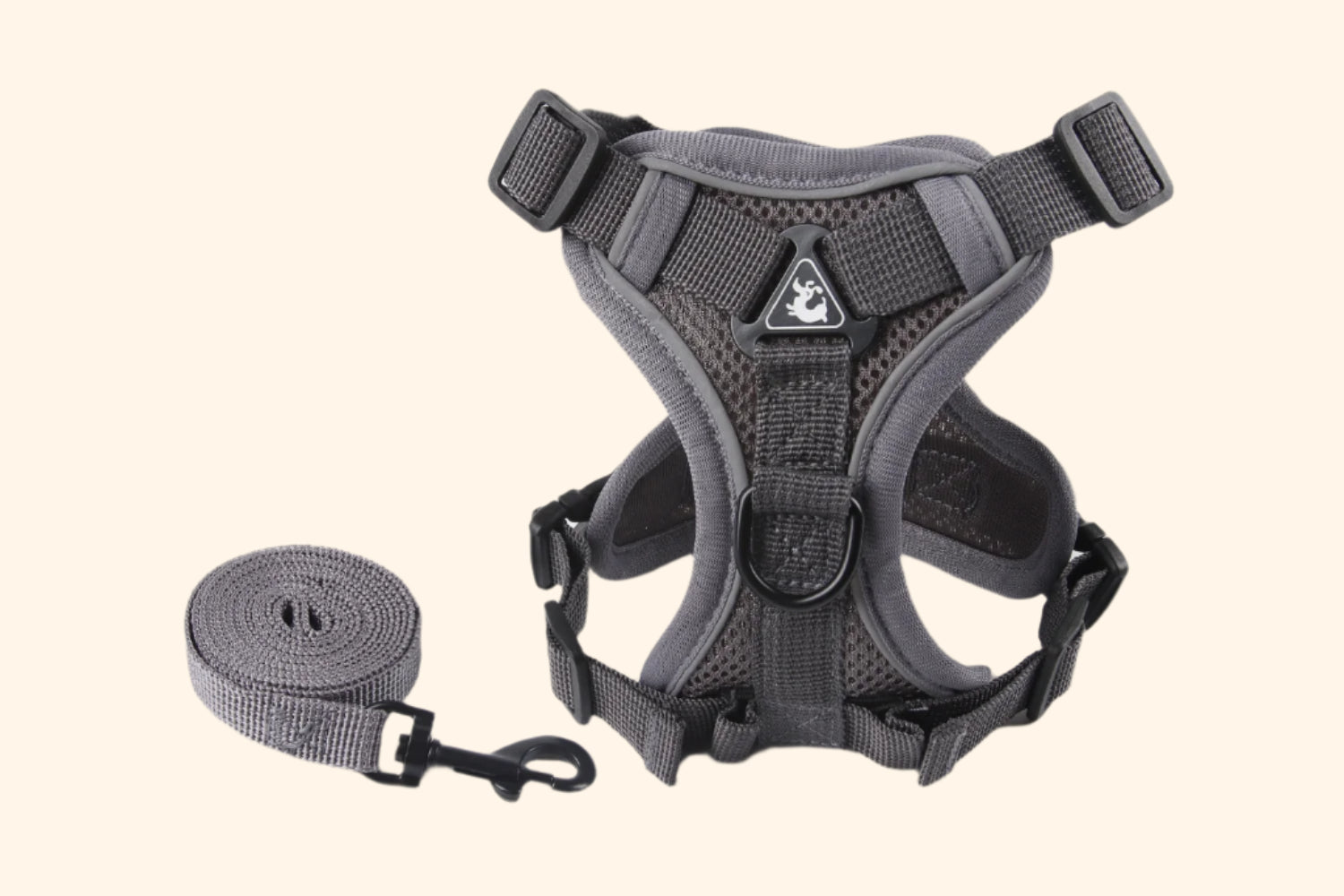 Harnais confort + laisse – Gris Brume